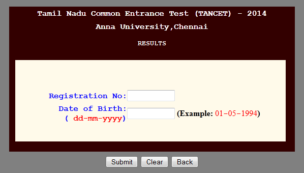 TANCET 2014 Result